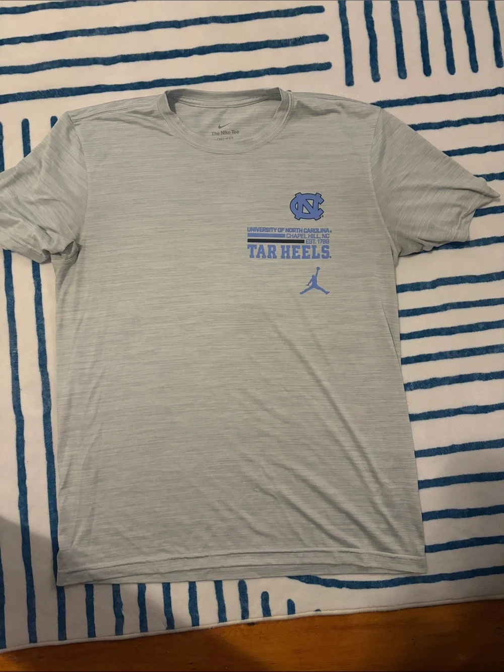 Men's Jordan Brand White North Carolina Tar Heels Velocity Stacked Dri-FIT T
